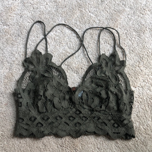 Free People Other - 🌟nwot free people green lace Bralette size XS